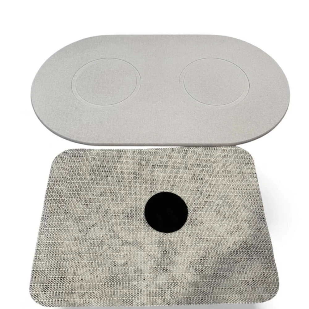 Wild & Woofy Double Bowl Diatomite Pet Mat in cream NEW